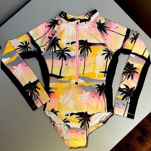 Girls rash guard bathing suit